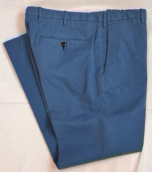 PT TORINO ピーティートリノ サイズ 50 M~L コットン パンツ SKINNY FIT ブルー系 スラックス カラーパンツ