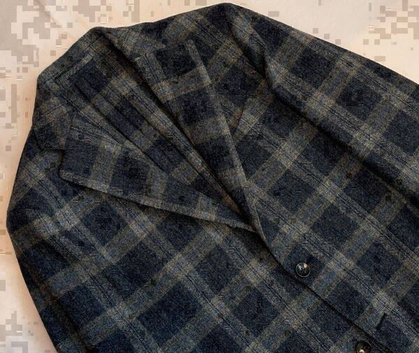 LARDINI ラルディーニ サイズ 44 S〜M テーラードジャケット グレー系 チェック ウール 100% イタリア製