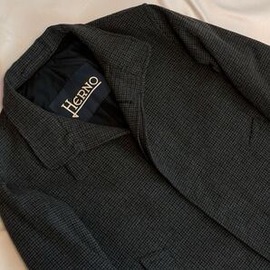 ヘルノ HERNO サイズ 44 S〜M シングル コート コート ダークグレー系 コットン ウール イタリア製