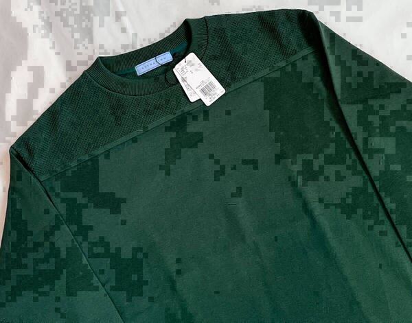 新品 ESTNATION エストネーション ロングTシャツ 長袖 コットン 綿 カーキグリーン系 サイズ S 44〜46 クルーネック ロンT