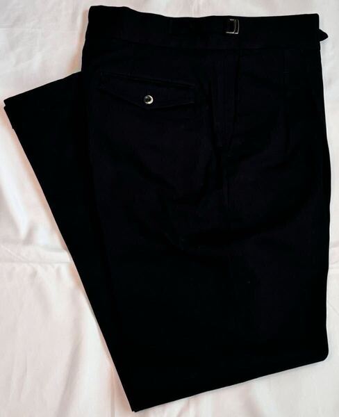 PT TORINO ピーティートリノ サイズ 50 M~L コットン パンツ ブラック系 GENTLMAN FIT スラックス ツープリーツ