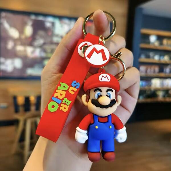 スーパーマリオ マリオマスコットキーホルダーストラップ付き