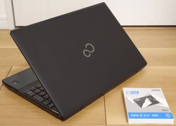 ★良品ブライトブラック★Core i7-8550U/新品512GB SSD/8GB/フルHD/Hi-Res/ブルーレイ/Win11/Office 2016★富士通LIFEBOOK AH77/B3★