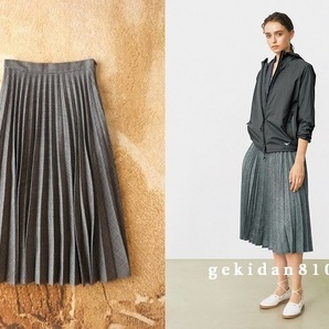 MARGARET HOWELL × FOX BROTHERS マーガレットハウエル 2019 グレンチェック アコーディオンプリーツスカート 63,800円 新品同様