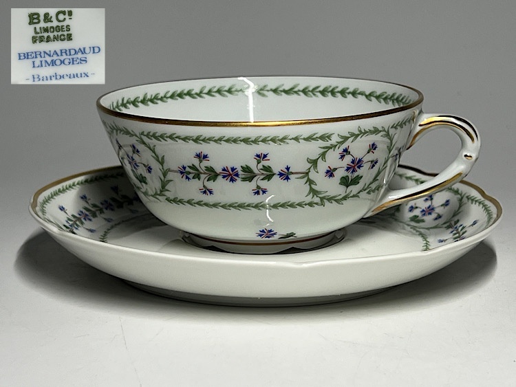 未使用 ベルナルド リモージュ 金彩 カップ ソーサー 5客セット リモージュベルナルド 金彩ヴィンテージカップ&ソーサー5客＋α