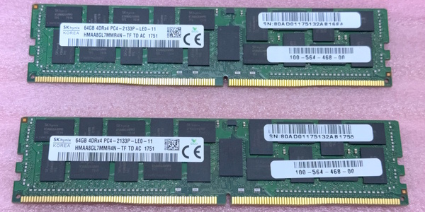 ◆SK hynix HMAA8GL7MMR4N-TF 2枚セット *PC4-17000/DDR4-2133/PC4-2133P ECC Load Reduced 288Pin DDR4 LRDIMM 128GB(64GB x2) 動作品