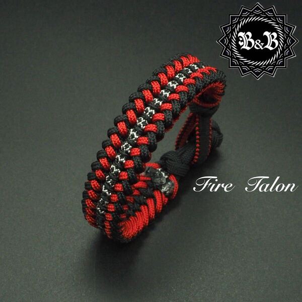 【Fire Talon】ブレスレット/パラコード/編み込み/アクセサリー/ブレス/バングル/メンズ/レディース/キャンプ/アウトドア/ハンドメイド