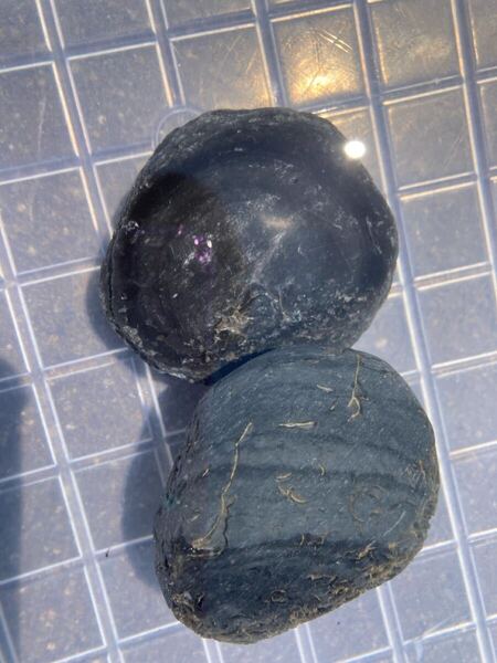 十勝石 黒曜石 玲瓏 一部研磨 天然原石 パワーストン 計約420g 送料無料