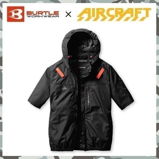 2025 新商品 【 新品 送料無料 】 M バートル BURTLE サイド ファン AC 半袖 ブルゾン 空調服 AC2066 ブラック エアー クラフト