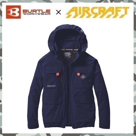 【 新品 送料無料 】 M バートル BURTLE ハイバック ファン 長袖 ブルゾン 空調服 AC2031 ネイビー エアー クラフト