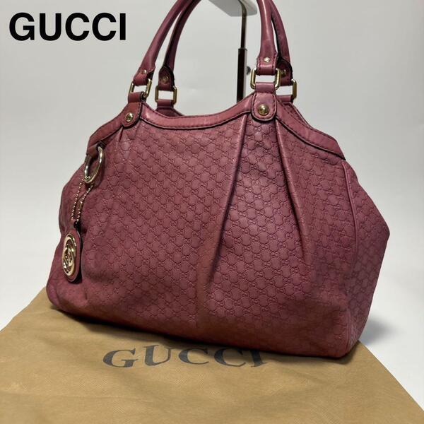 q10【美品】グッチ GUCCI GGシマ レザー スーキー チャーム ハンドバッグ 肩掛け トートバッグ ワンショルダーバッグ