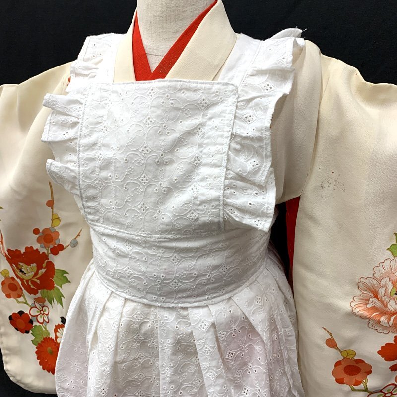 505ag82◎七五三 三歳 女の子 セミアンティーク着物のみ 駒鈴芝◎美品 505ag82◎七五三 三歳 女の子 セミアンティーク着物&被布 駒鈴芝◎美