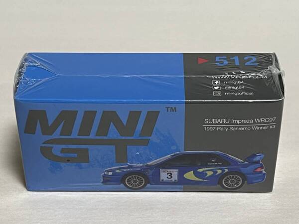 MINI GT 1/64 MGT00512-L スバル インプレッサ WRC97 ラリー・サンレモ 1997 優勝車 #3 LHD トゥルースケール ミニGT 512 TSM MODEL