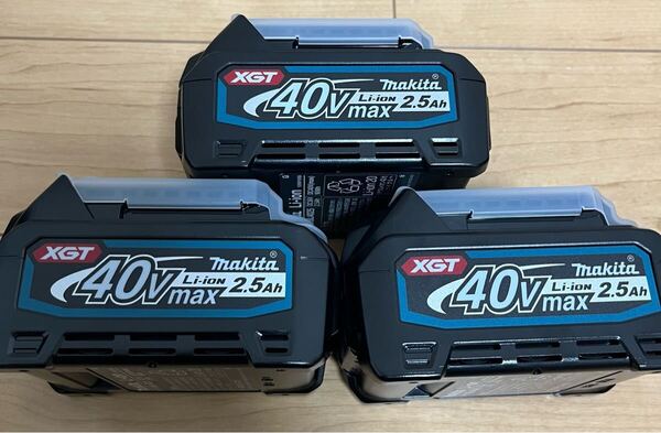 送料無料 未使用 makita マキタ リチウムイオンバッテリー BL4025 40Vmax 40V 残量表示付 純正 2.5ah 3個セット