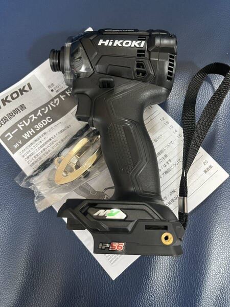 送料無料 未使用 日立工機 HITACHI HIKOKI ハイコーキ 充電式 インパクトドライバー WH36DC ストロングブラック 36V MV