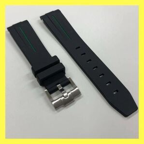 新品!グリーンライン!ロレックス等に!20mm用ラバーベルト!ラバーバンド!送料無料!No. ラバーB xG(尾錠有り)
