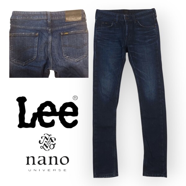 リー ナノユニバースコラボ Lee × nano universe別注NEWスキニーデニムパンツ LB0247 S ストレッチ ジーンズ 日本製