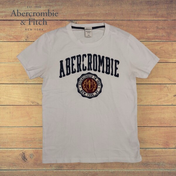 【正規品 大人気!!】アバクロロゴワッペン Abercrombie&Fitch半袖Tシャツ/XS