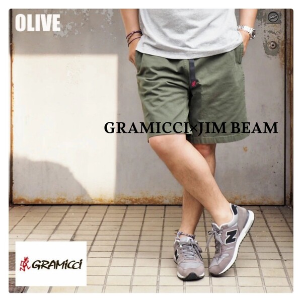 【非売品/美品】GRAMICCI×JIM BEAMコラボアイテムGRAMICCI グラミチ G-SHORTS ハーフパンツ 8117-56J クライミングショーツM
