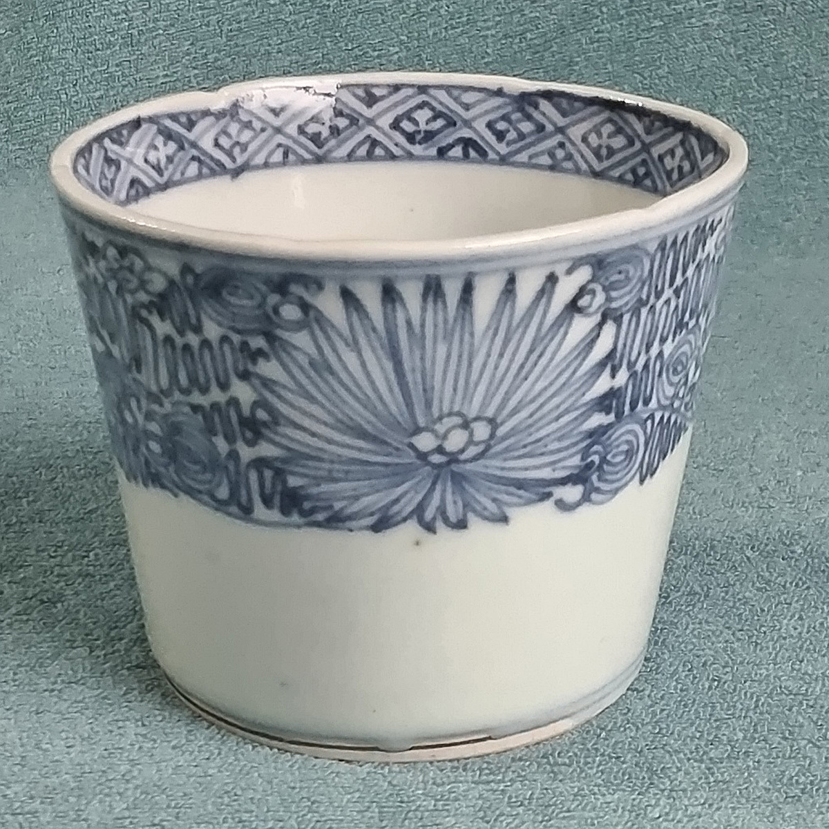114 古伊万里錦手蕎麦猪口 無疵美品 明治