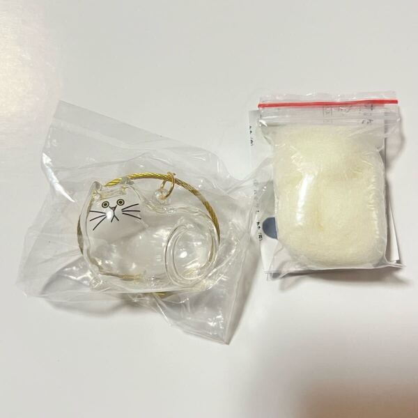 うちの子のけだまだま ノーマル 猫 ガチャガチャ カプセルトイ ペットの毛の入れ物 ワイヤーリング付き 未使用