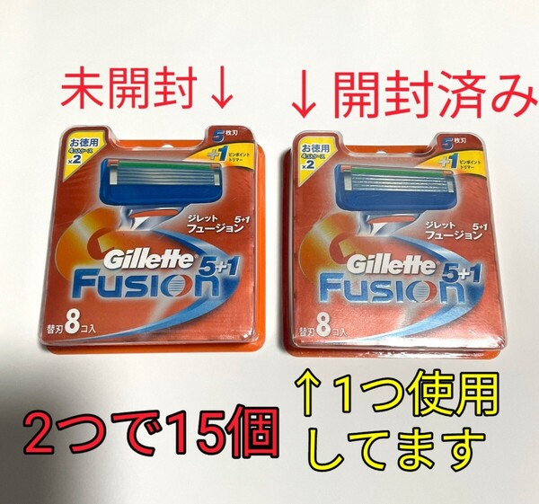 1つ使用しただけ他未使用 ジレット フュージョン 5+1 替刃