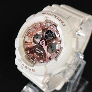 極美品 CASIO カシオ Baby-G ホワイト ピンク BA‐130 腕時計