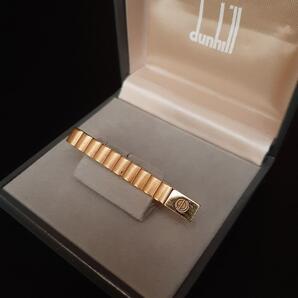 良品 Dunhill ダンヒル ネクタイピン dロゴ ゴールド 波打ち ビジネス