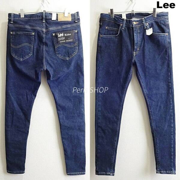 即決★ 送料無★ 新品タグ付★ Lee スーパースキニーデニム 【L】 ハイパワーストレッチ 濃藍 LM0613 日本製 リー I930