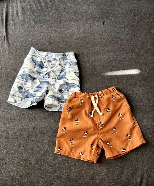 キッズ90サイズ☆OLDNAVY/Disney☆水陸両用水着2枚組ミッキーマウスオールドネイビー/ショートパンツハーフパンツ短パンボードショーツ