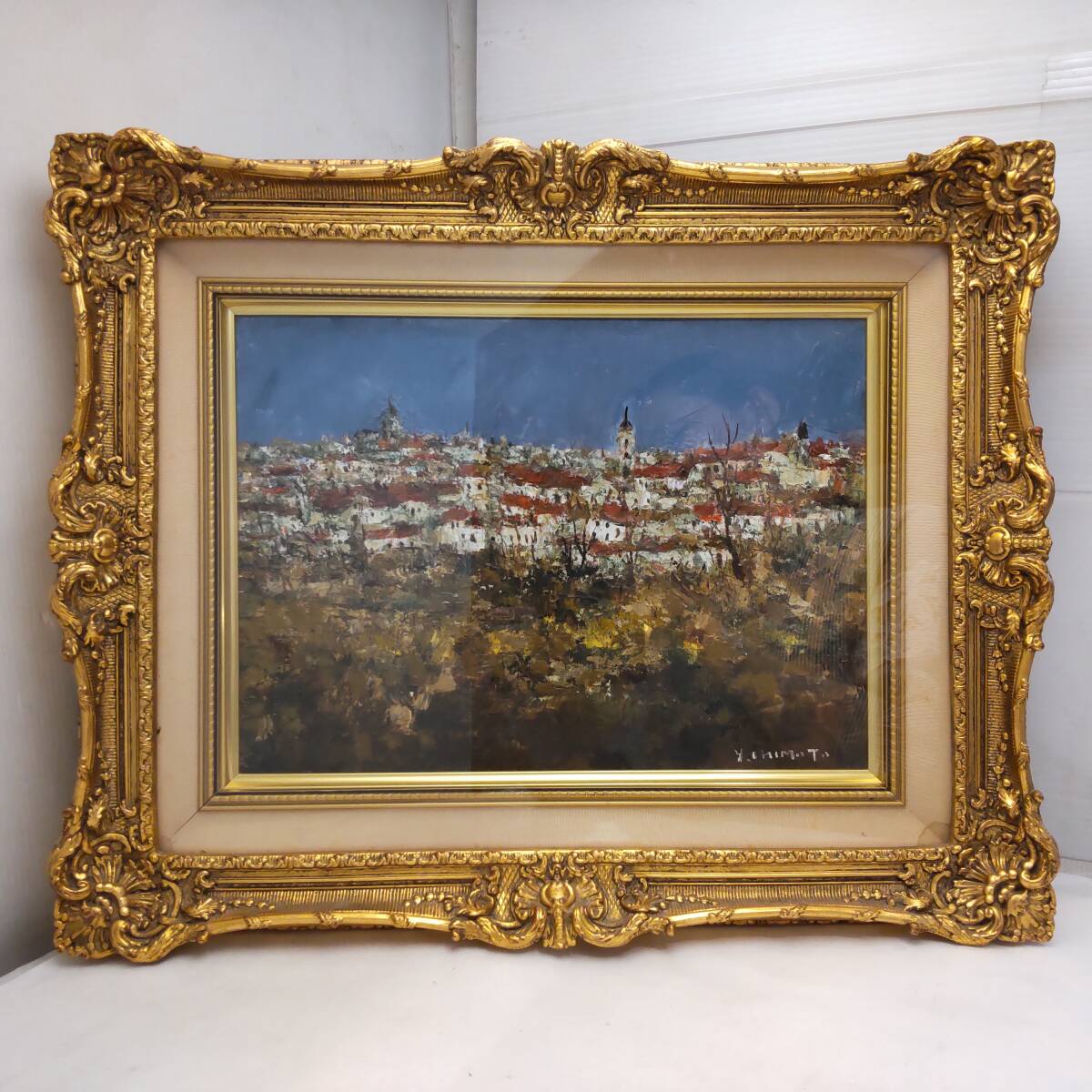 S.Ruzuki 作家物 サイン 絵画 風景画 自然 川 森 油彩 肉筆 油絵
