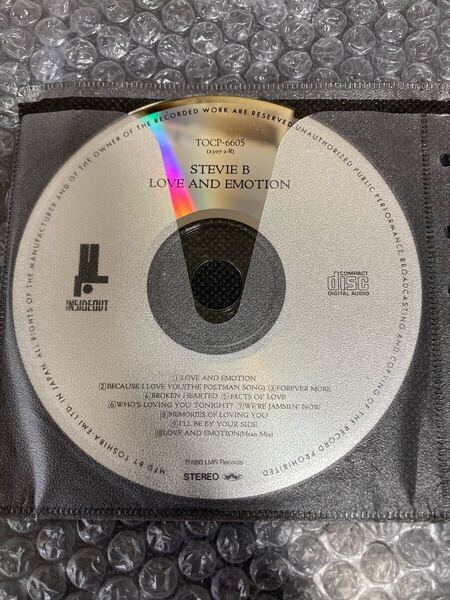 CD Love & emotion スティービーB/STEVIE B ディスクのみ付属品なし
