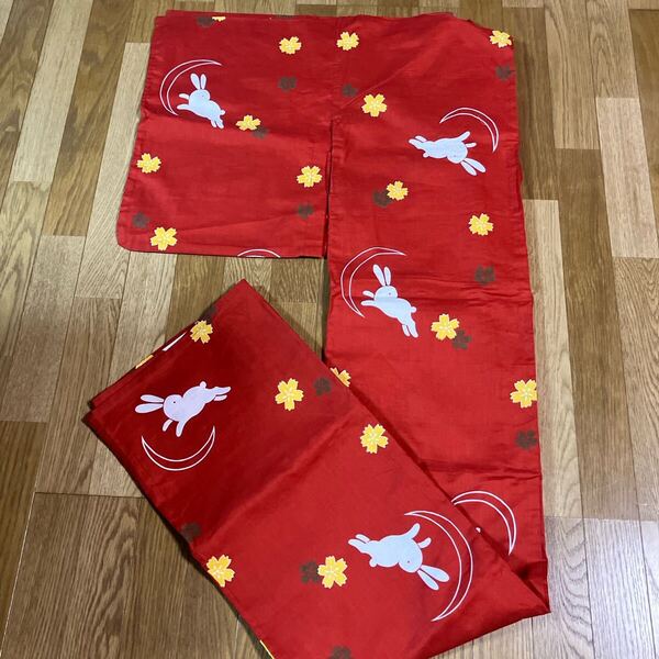 うさぎ花柄浴衣 身丈161㎝
