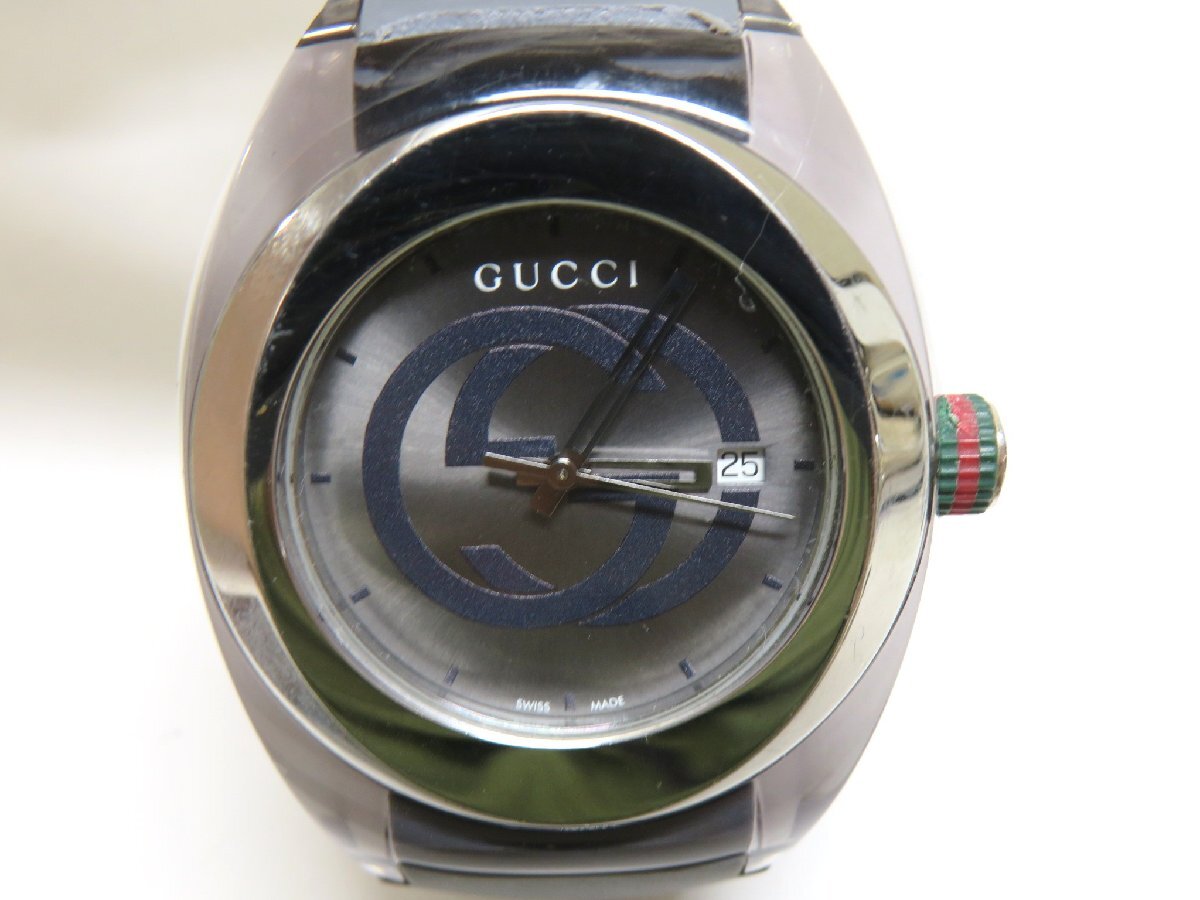 稼働 GUCCI 腕時計 137.1 SYNC メンズ 外箱付 新品電池 4