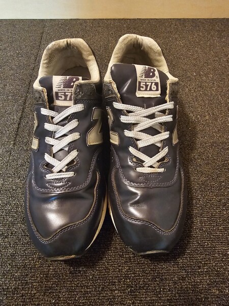 【used】ニューバランス NEW BALANCE M576P ガラスレザー US9.5/27.5 紫 パープル