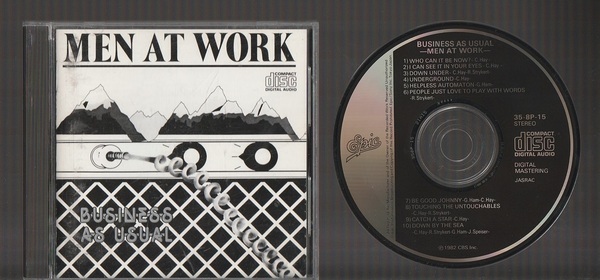 即決 MEN AT WORK メン・アット・ワーク BUSINESS AS USUAL ワーク・ソングズ 35・8P-15 国内初期3500円盤CD 旧規格