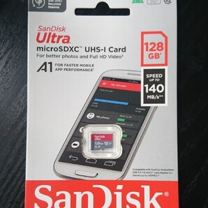 (2枚セット)SandiskマイクロSDカード128GB 140mb/s