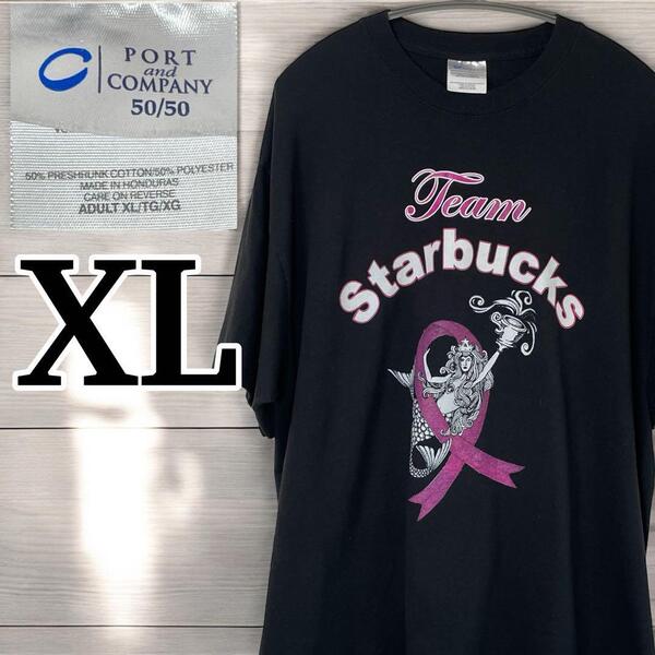 00s スターバックス 非売品 スタッフ支給Tシャツ ピンクリボン 企業Tシャツ