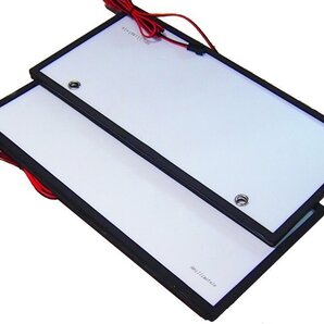 2枚セット 字光式ナンバー プレート 極薄 LEDパネル フロント リア 光るナンバープレート LEDライト 高輝度 12V 24V 白 ホワイト