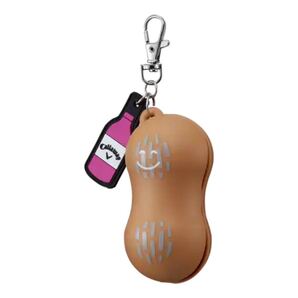 【新品】キャロウェイ ボールケース アクセサリー キーホルダー ティーホルダー ケース シリコン ブラウン 茶 ピーナッツ CALLAWAY 5920819