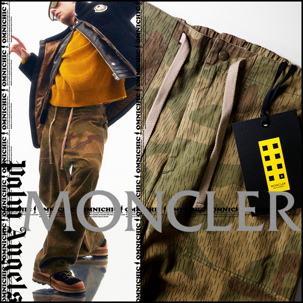 アイコン的逸品!■新品正規品13.3万【MONCLER GENIUS PALM ANGELS】モンクレールジーニアスパームエンジェルスカモフラパンツ48/W76~86