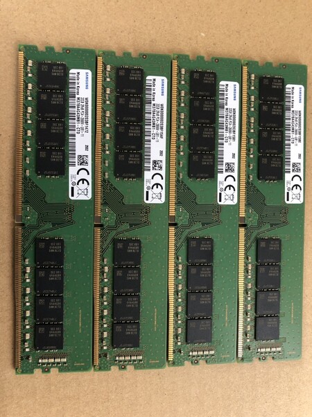 Samsung メモリ DDR4 SAMSUNG 128GB 32GBX4枚 PC4-2666V パーツ デスクトップ