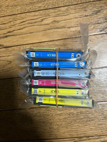 EPSON 純正インクカートリッジ ICY80L +ICY80+ICC80+ICC80L+ICLC80L+ICM80Mイエロー2個 シアン2個 ライトシアン1個 マゼンタ1個 計6個