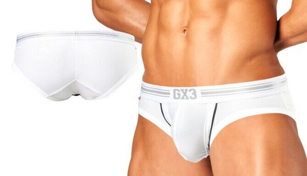 送料無料 新品 未使用 ★☆ GX3 ☆★ ジーバイスリー GLOSS SPORTS モノトーン ブリーフパンツ ホワイト系 L