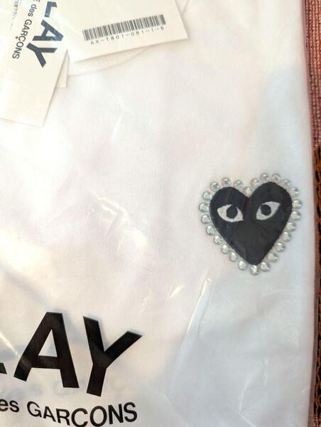コムデギャルソン プレイ 新品 正規品 スタッズ Mサイズ heart RED PLAY COMME des GARCONS プレイコムデギャルソン 日本製 ギャルソン