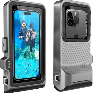 潜水用ケースiphone 水中撮影スマホ防水ケース 水中 写真 IPX8標準防水レベル水深さ15mまで潜水