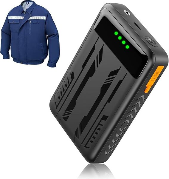 空調作業服 モバイルバッテリー 40000mAh 大容量&DC7.4V/3A USB5V/2A安定出力&ファン空調作業服専用 バッテリー