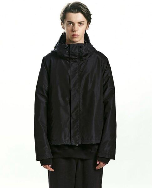 【試着のみ】MARKAWARE シルクショートレインジャケット 24AW 黒