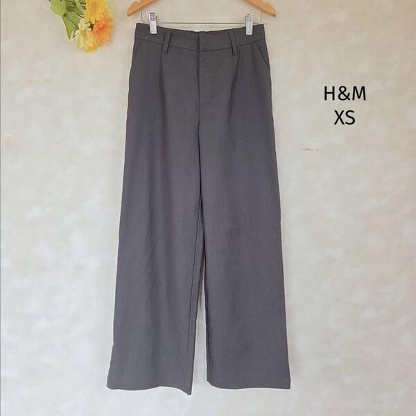 エイチアンドエム H&M ワイドパンツ【XS】ダークブラウン カジュアル