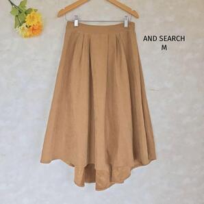 アンドサーチ AND SEARCH スカート【M】膝下丈&ロング なめし 茶色